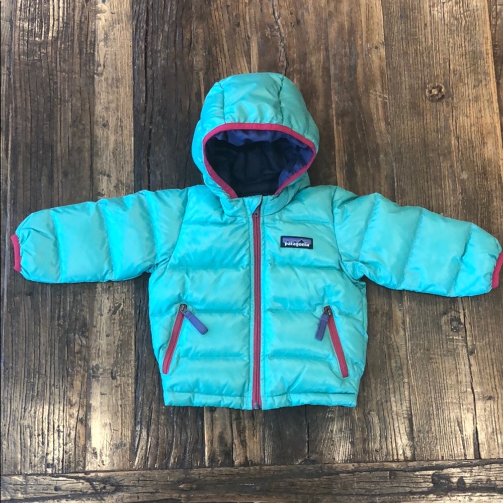 Patagonia baby hi-loft down sweater hoodie
